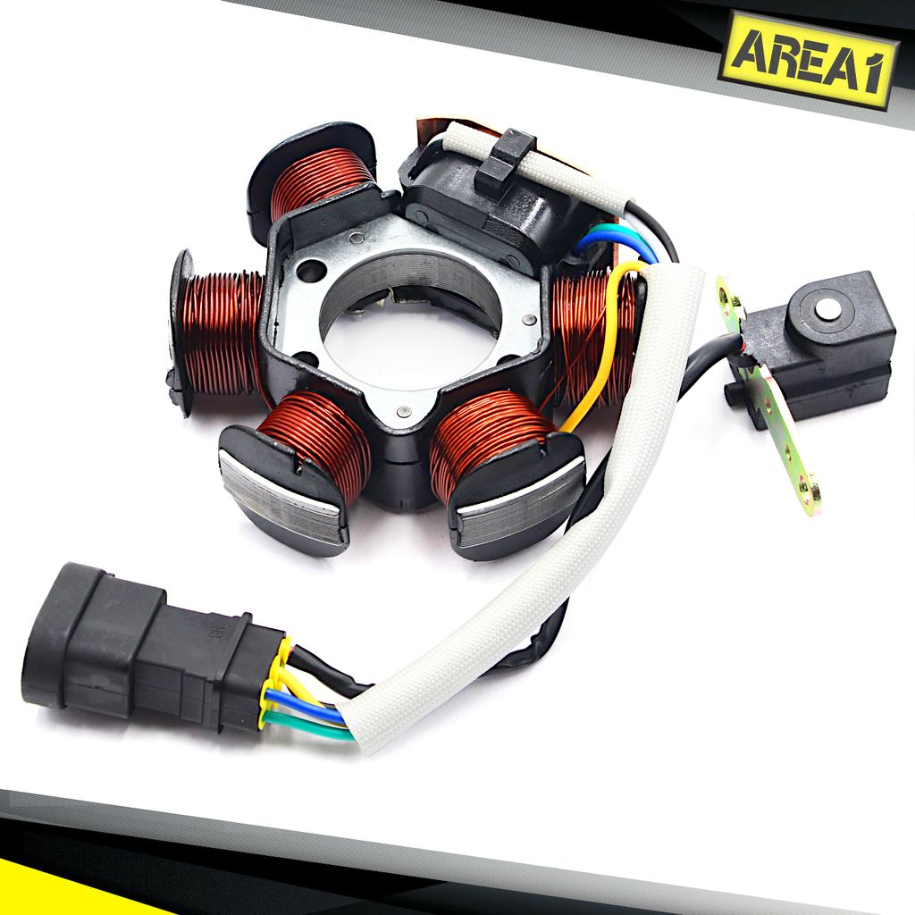 Area1 Lichtmaschine Stator für 50ccm 2T kompatibel mit Gilera Runner Piaggio TPH X Zip NRG Power mc2 mc3 Liberty Passend für Aprilia SR 50R Sport...