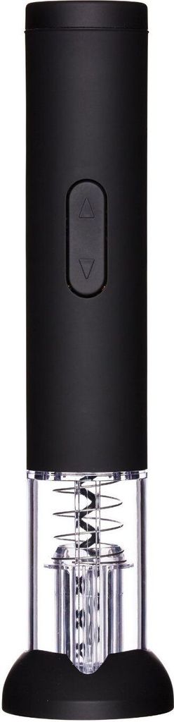 BarCraft - Elektrischer Korkenzieher mit Kapselschneider of Aluminium, Schwarz, 26,5 x 4,5 cm