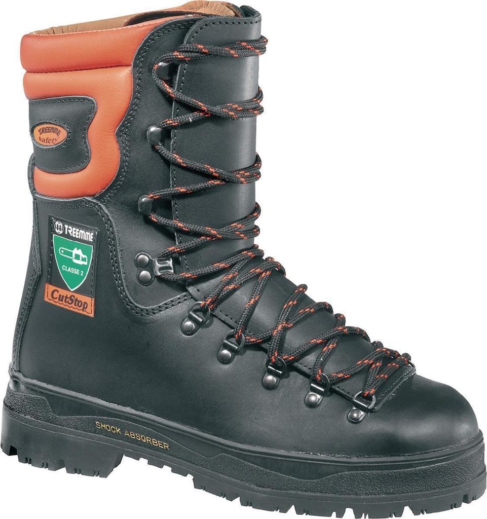 Forstsicherheitsstiefel Cutstop High Gr.45 schwarz/orange Leder S3