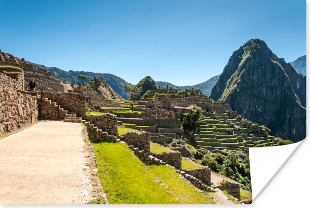 MuchoWow Poster Machu Pichu sonnigen Nachmittag Peru 60x40 cm - Schlafzimmerdekoration