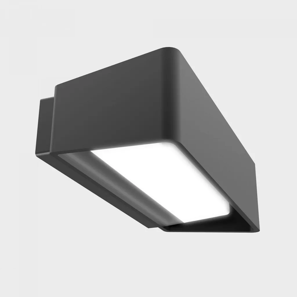 Applique murale KOHL LIGHTING PAT gris foncé 13W 3000K 248x117 mm