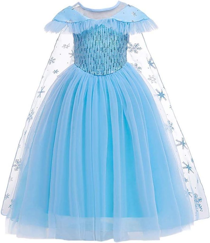 Abito da principessa con mantello per bambine, blu, 7-8 Immagine del prodotto 