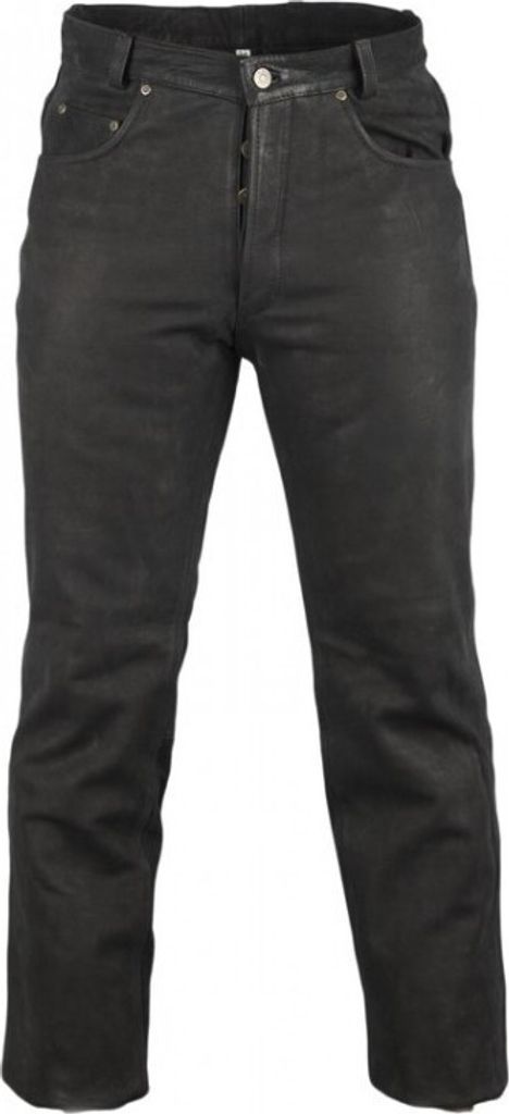 Nubuk Lederhose Bikerhose Bikerjeans Echtes Leder Wildleder Produktbild 