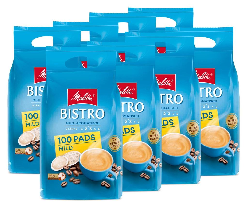 Melitta Bistro mild Pads, Kaffeepads für Pad-Maschinen, 2er Produktbild 
