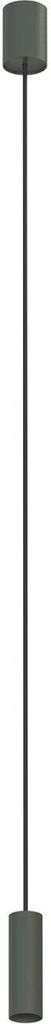 Hängeleuchte Metall GU10 rund D: 4 cm H: max. 130 cm Grau Modern Pendelleuchte