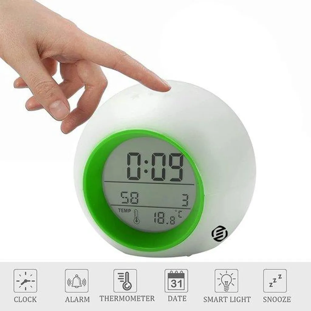 Réveils numériques enfants à veilleuse tactile et alarme programmable
