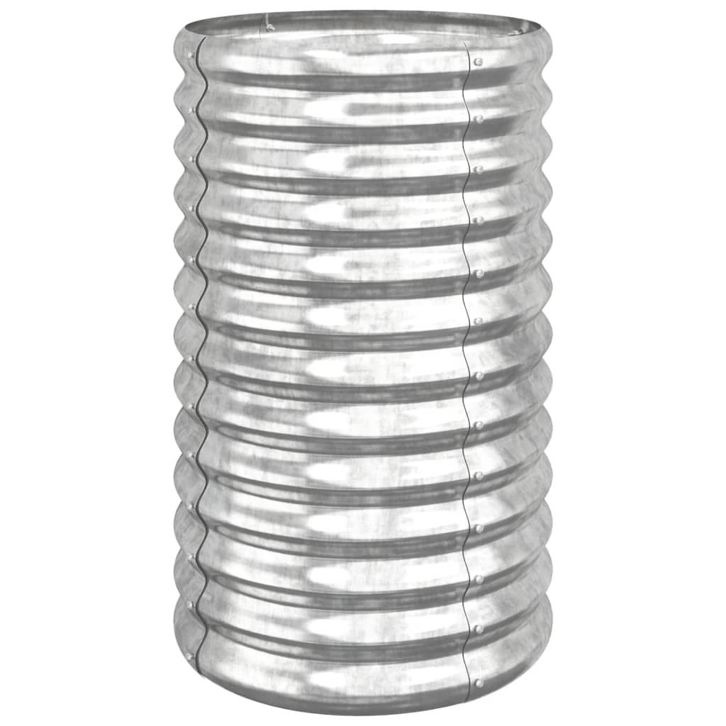 vidaXL Pflanzkübel Verzinkter Stahl 40x40x68 cm Silber Produktbild 