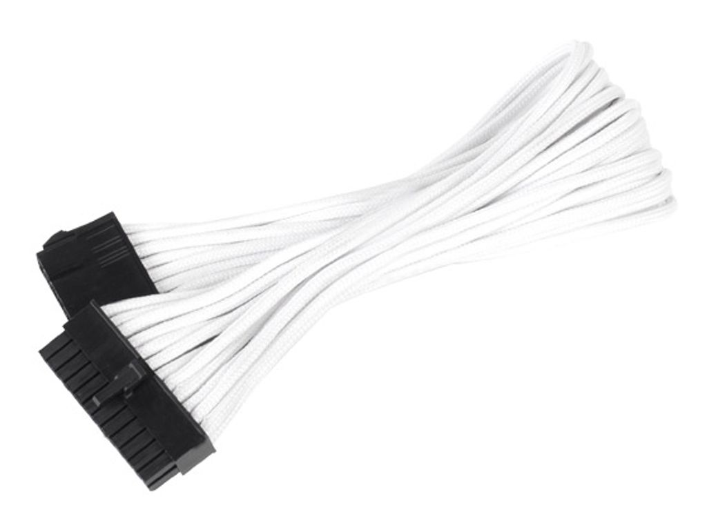 SilverStone SST PP07 MBW Verlängerungskabel 30cm Mainboard 24pin auf 24pin weiss leistungsstark