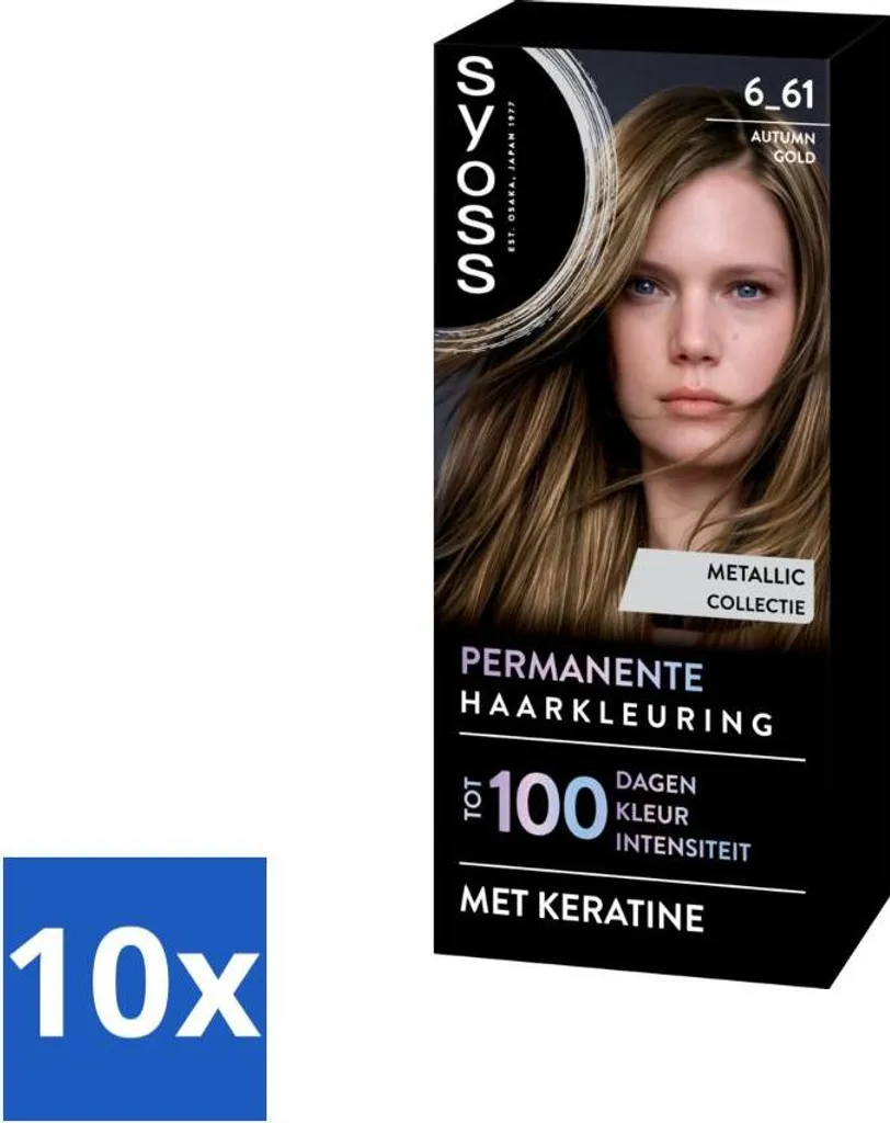 Syoss 6-61 Autumn Gold: L'Eleganza del Biondo Dorato Metallico 10 Pack