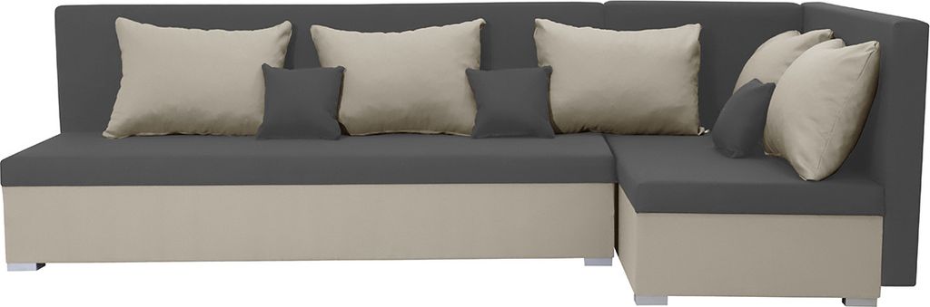 Ecksofa mit Schlaffunktion ARKO - Grau/Creme