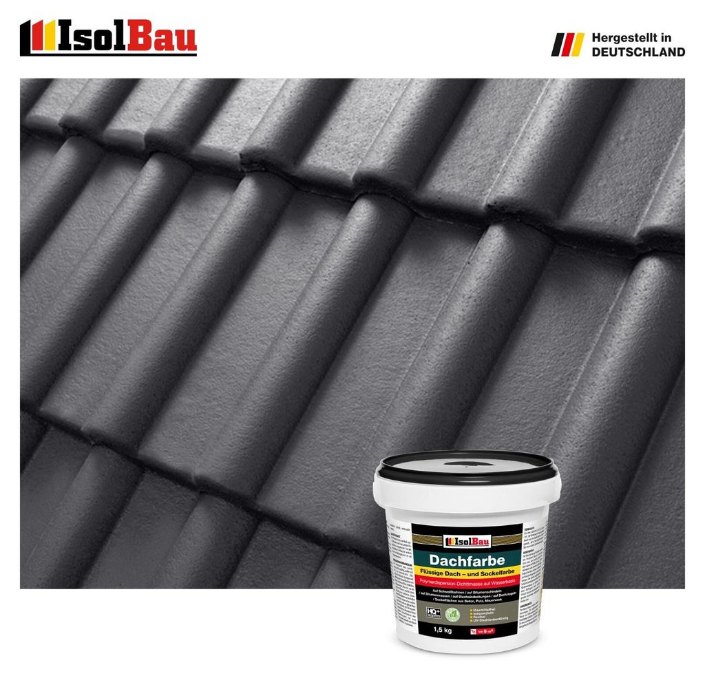 Isolbau Dachfarbe Anthrazit 1,5 kg Sockelfarbe Produktbild 