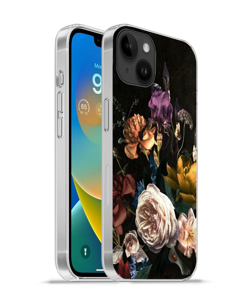 MuchoWow Handyhülle Schutzhülle Hülle für Apple iPhone 14 Plus - Soft case Blumen - Rosen - Muster Silikon Softcase Handy Hülle - Abbildung