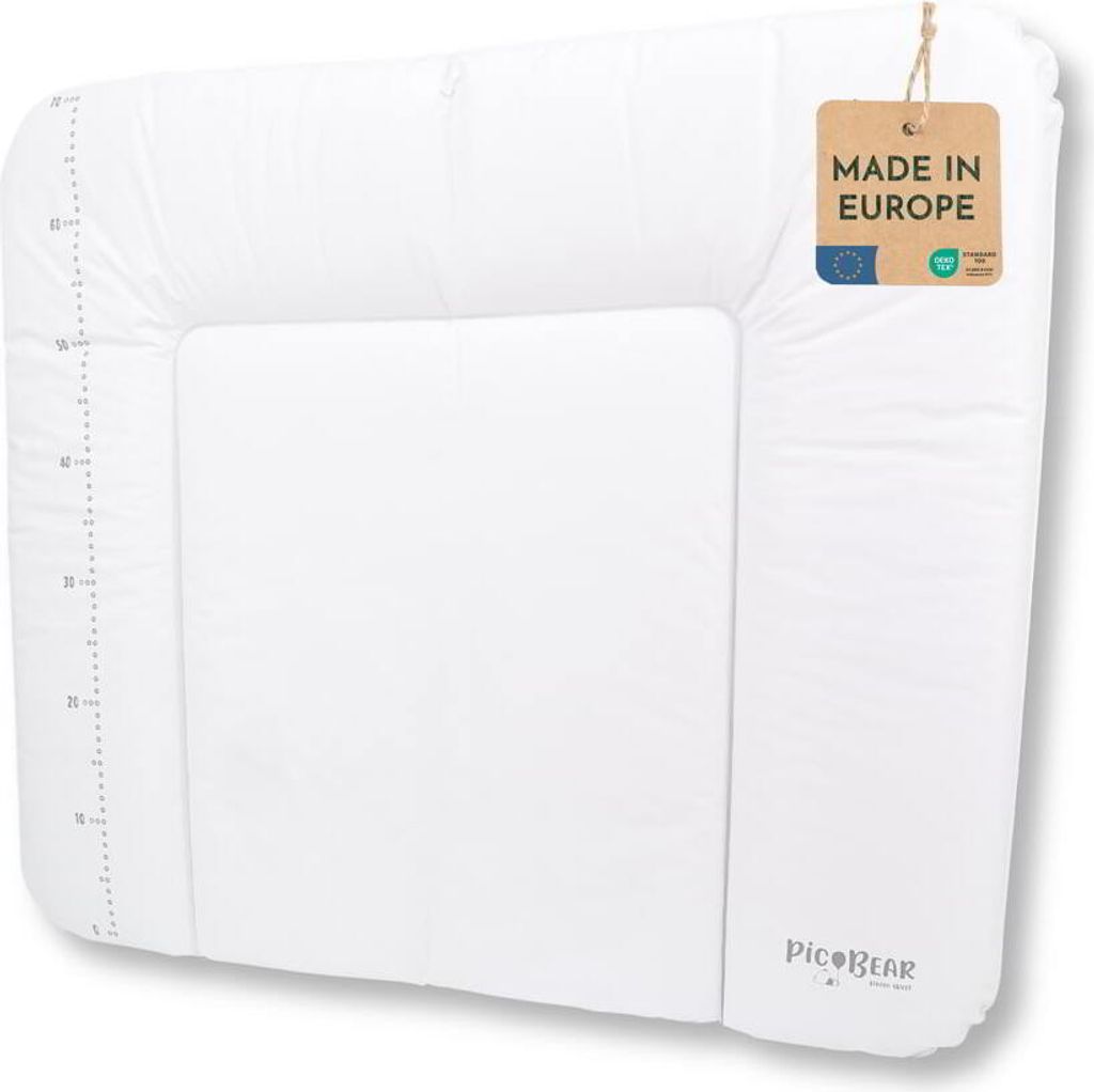 pic Bear weiche Wickelauflage HONEY 85 x 72 cm hochwertige Wickelmatte 100 Motiv: Weiss