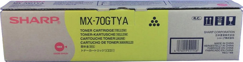 Toner Jaune Sharp MX-70GTYA - Cartouche Originale Haute Capacité