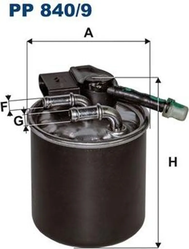 Filtre à carburant FILTRON PP 840/9 avec filtration OE 6510901652 SLC