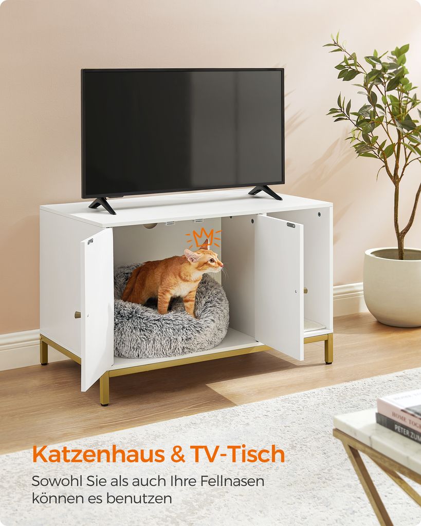 Feandrea Katzenklo-Schrank, Katzentoilette, mit Kratzmatte, Produktbild 2