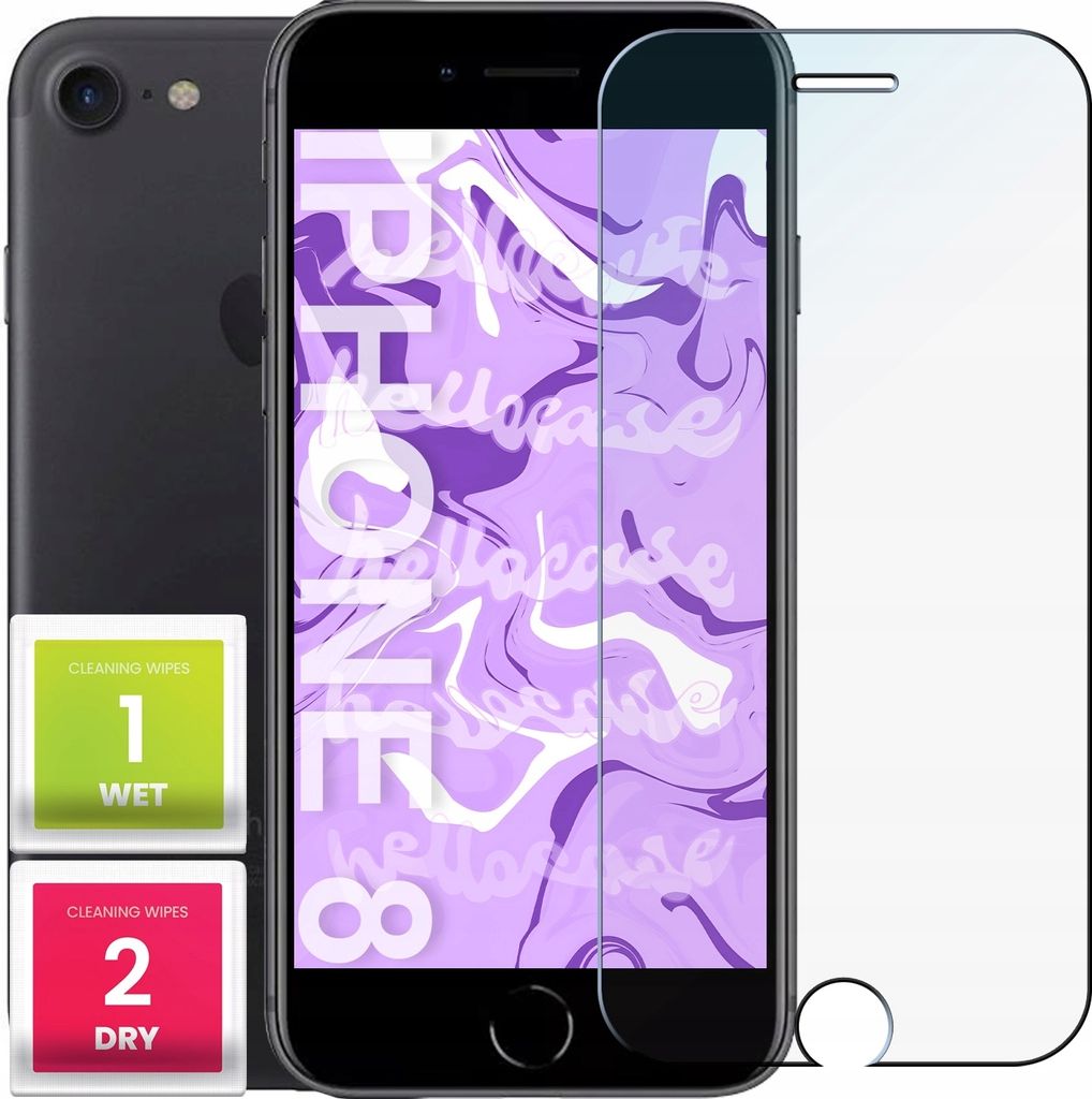 Glas für IPHONE 7 / 8 / SE 2020 Panzerglas Panzerfolie Schutzglasfolie Displayschutzglas Echt Glas Schutz Folie Display Glasfolie 9H HELLOCASE