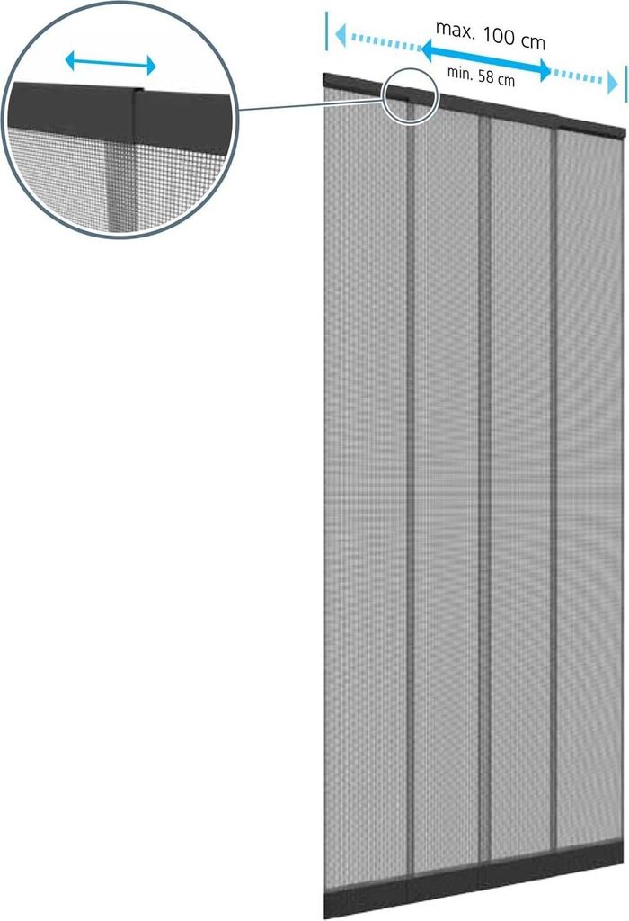 IS-PVC-Teleskop-Lamellenvorhang Polyester 100 x 220 cm Produktbild 