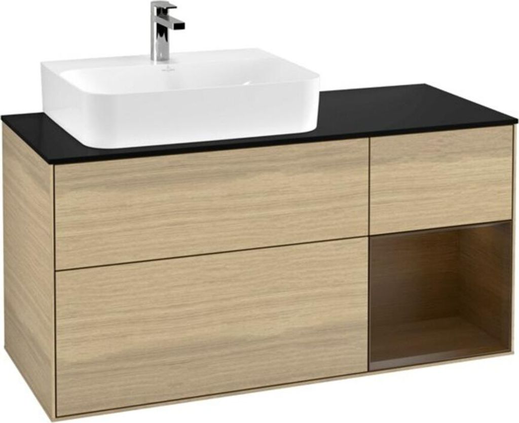 V&B Waschtischunterschrank Wandbeleuchtung Finion 120cm, Pl bla m, Reg li wal ven, Oa ven