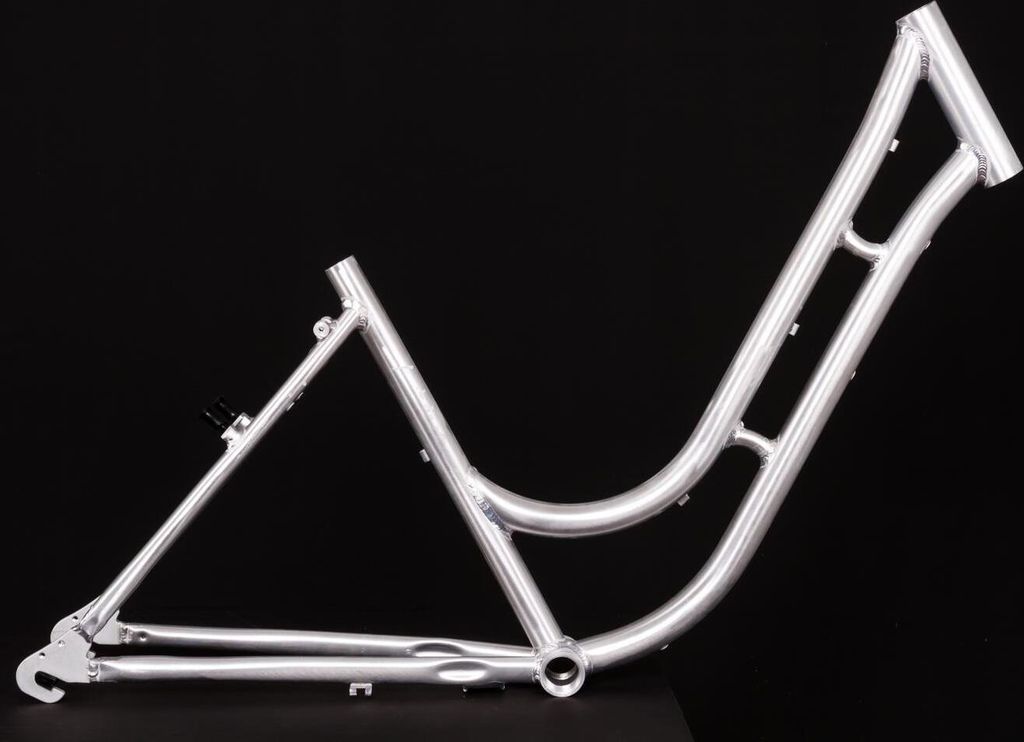 28 Zoll Alu Damen Fahrrad Rahmen City Bike Classic Vintage Retro frame Rh 45cm roh unlackiert Naben Schaltung