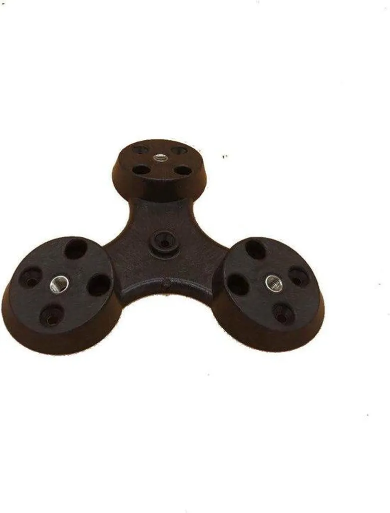 Connecteur pour pied de table incliné - Fixation noire 15° pour meuble