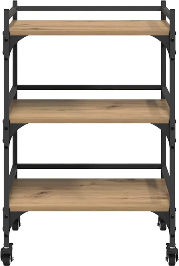 SYFAX Carrello Servizio Rovere 50x35x75.5 | Design Moderno Cucina - 6