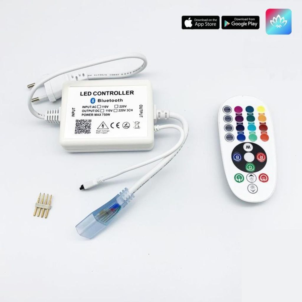 RGB Bluetooth Controller & Netzteil für 220V RGB LED-Band Produktbild 