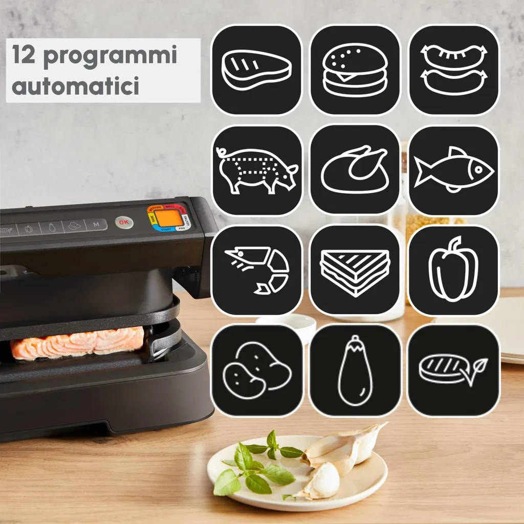 Gril électrique intelligent Moulinex Optigrill XL 12 programmes auto
