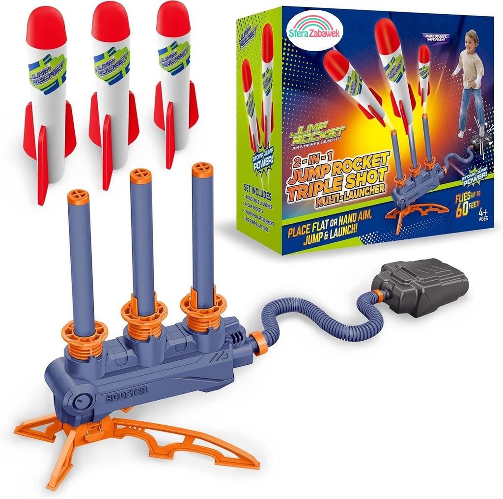 Raketenabschussrampe für Kinder Luftdruckrakete Spielzeug Outdoor Gartenspielzeug