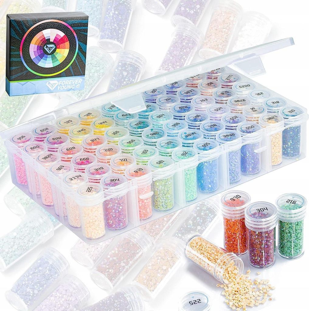 DIAMANTENMOSAIK DIY Kristalle Kreativset für Mädchen 60 FARBEN