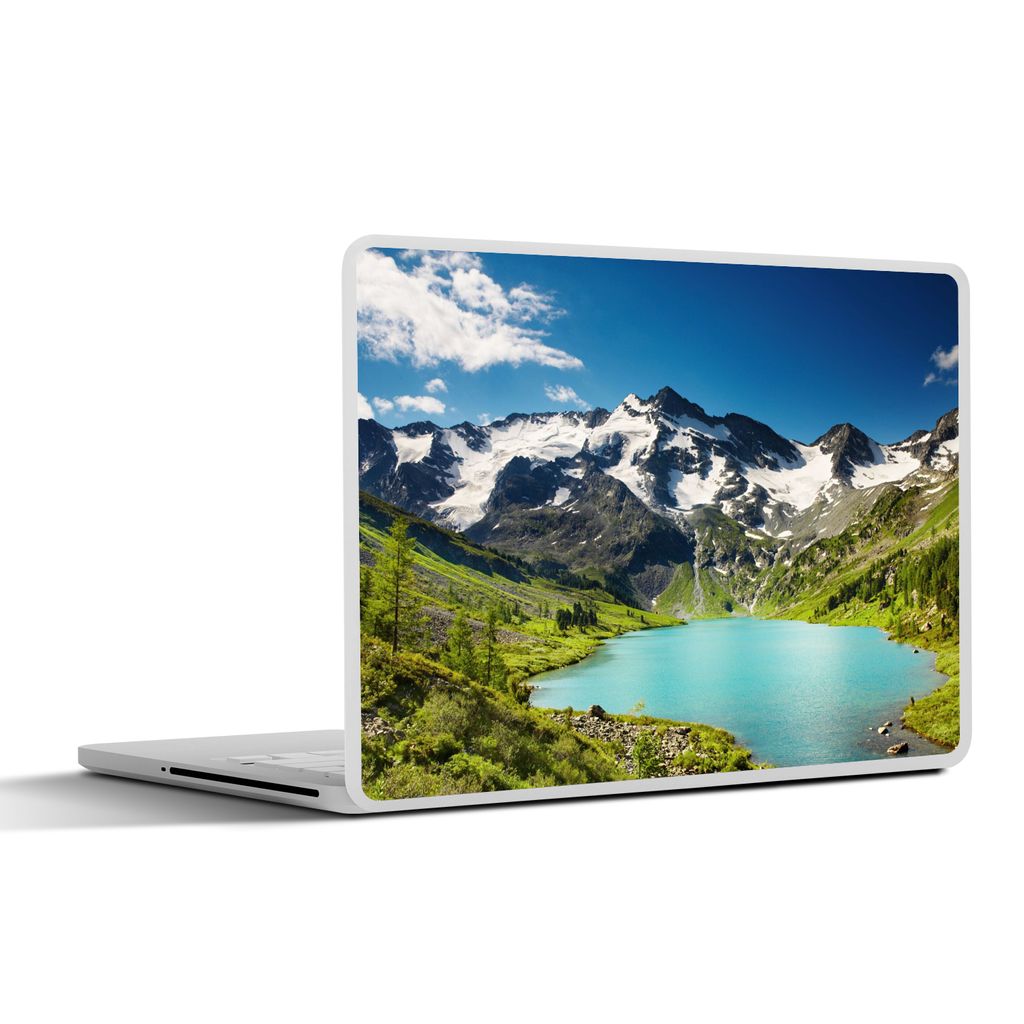 MuchoWow Laptop Aufkleber Sticker Cover Schnee - Berg - Wasser 40x30 cm - Laptop Dekoration - Selbstklebend