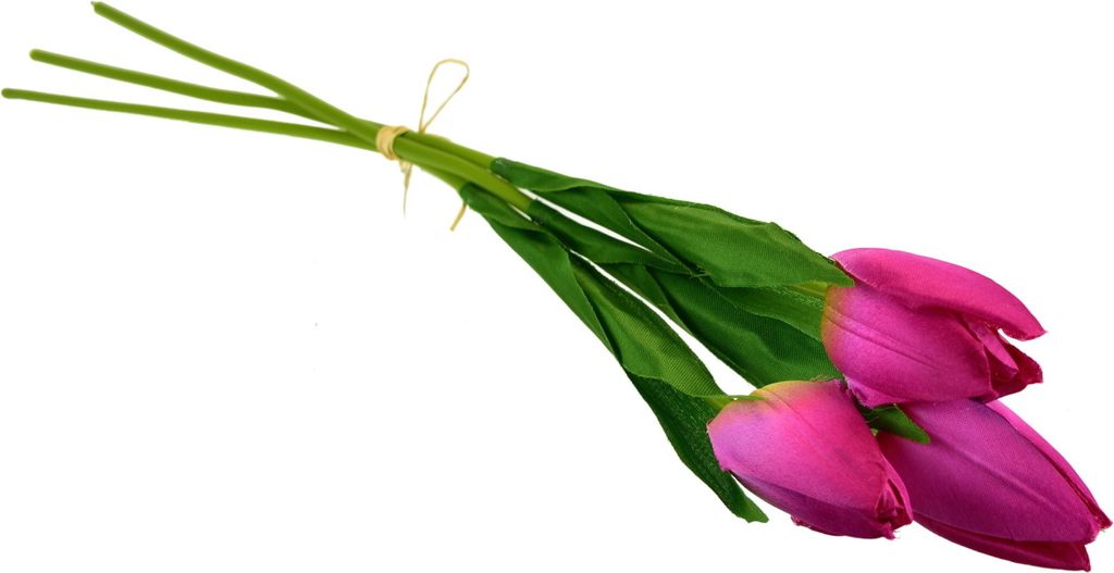 Bündel mit 3 burgunderroten Tulpen 50 cm