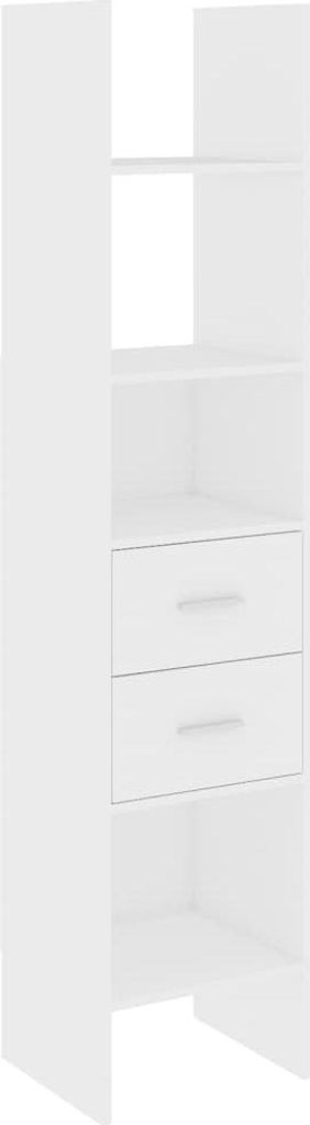 vidaXL Knihovna bílá 40x35x180 cm Dřevěná konstrukce Obrázek produktu 