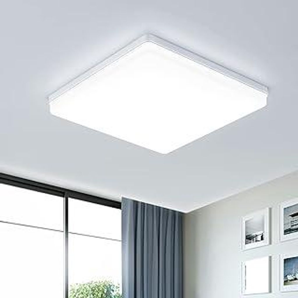 EASY EAGLE LED Deckenleuchte 48W, 4800LM, 6500K Led Lampen Deckenlampe, IP44 Badlampe Leuchte, Panel Flach Lampe für Wohnzimmer, Schlafzimmer, Kü...