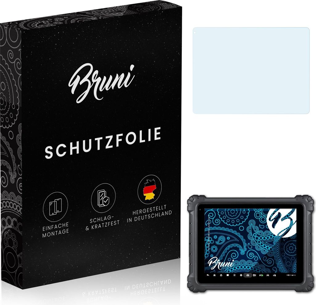 Bruni Basics-Clear 2x Schutzfolie kompatibel mit Autel MaxiCOM Ultra Lite/Ultra Lite S Folie