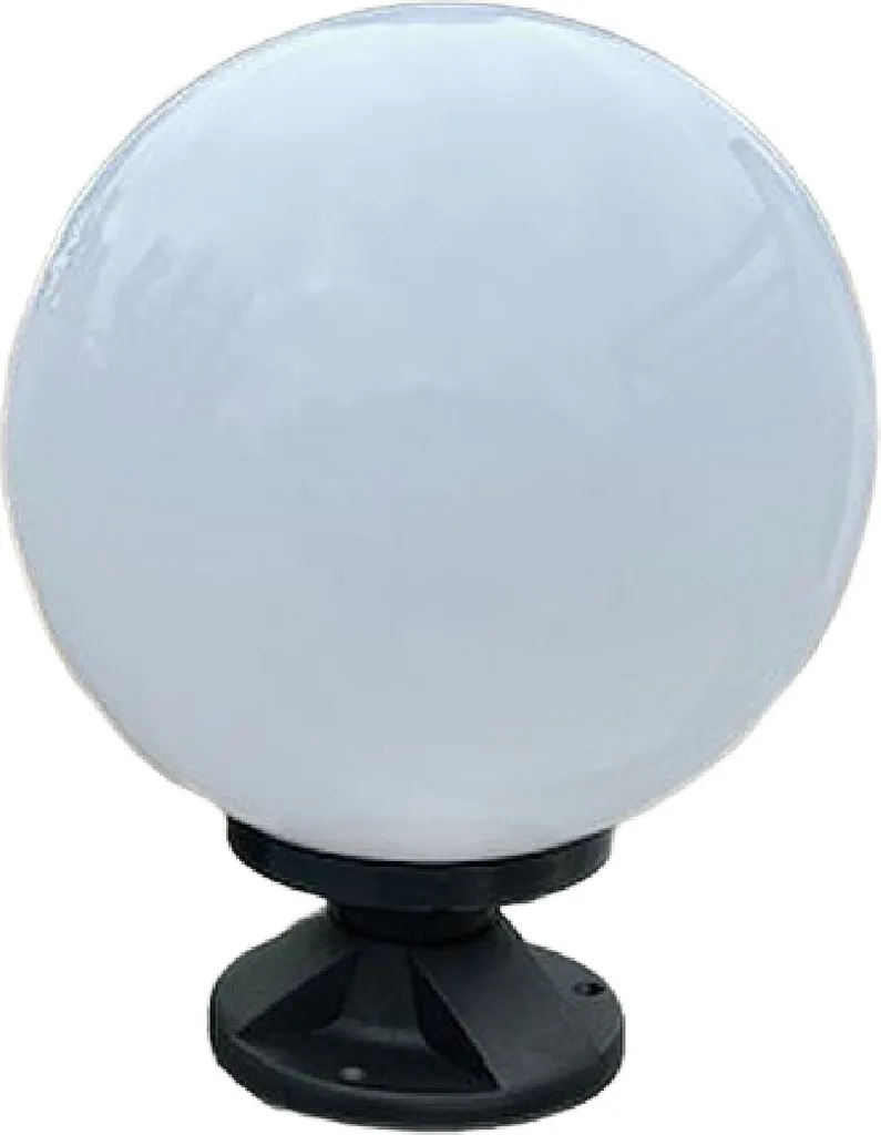 Lampe boule design Ø 30cm étanche IP44 blanche avec socle de montage