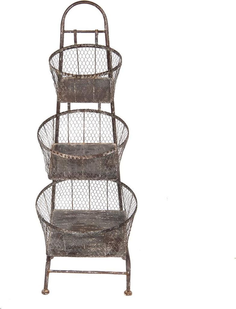 Clayre & Eef Korbregal 43x43x116 cm Braun Metall