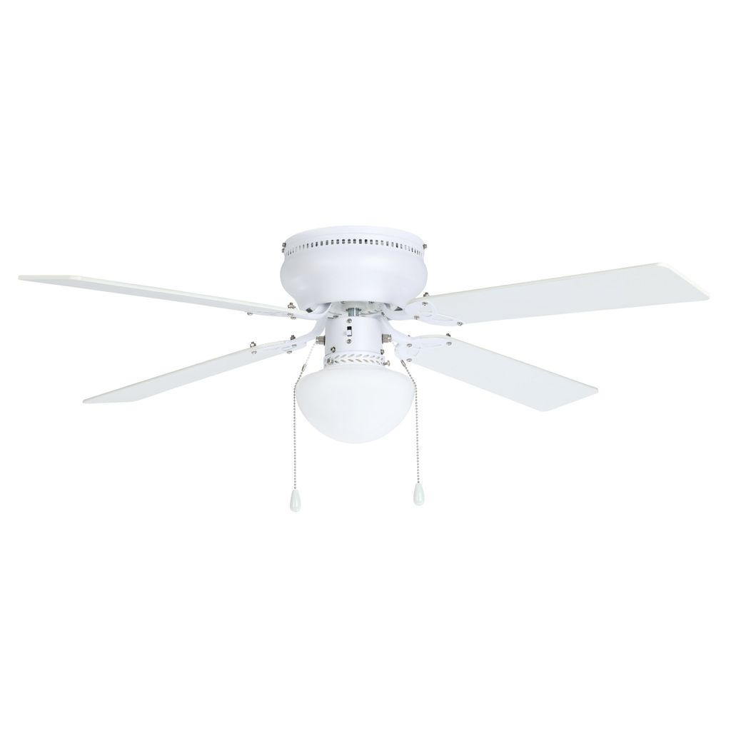 EGLO Deckenventilator Cagliari, 4 Flügel Ventilator mit Zugkette, Beleuchtung und Sommer Winter Betrieb, Holz, AC Motor, Ø 106,6cm
