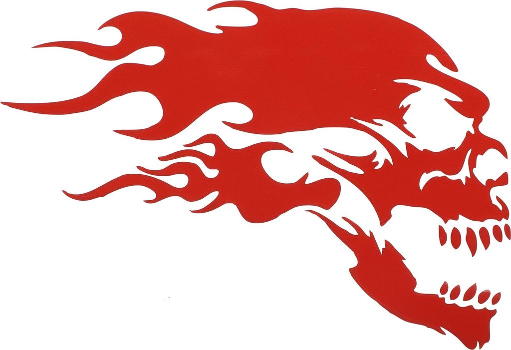 Reflektierender Stoßstangenaufkleber Reflektierendes rotes quadratisches Totenkopf-Flammenmuster Reflektierender Autoaufkleber Personalisierte Dek...