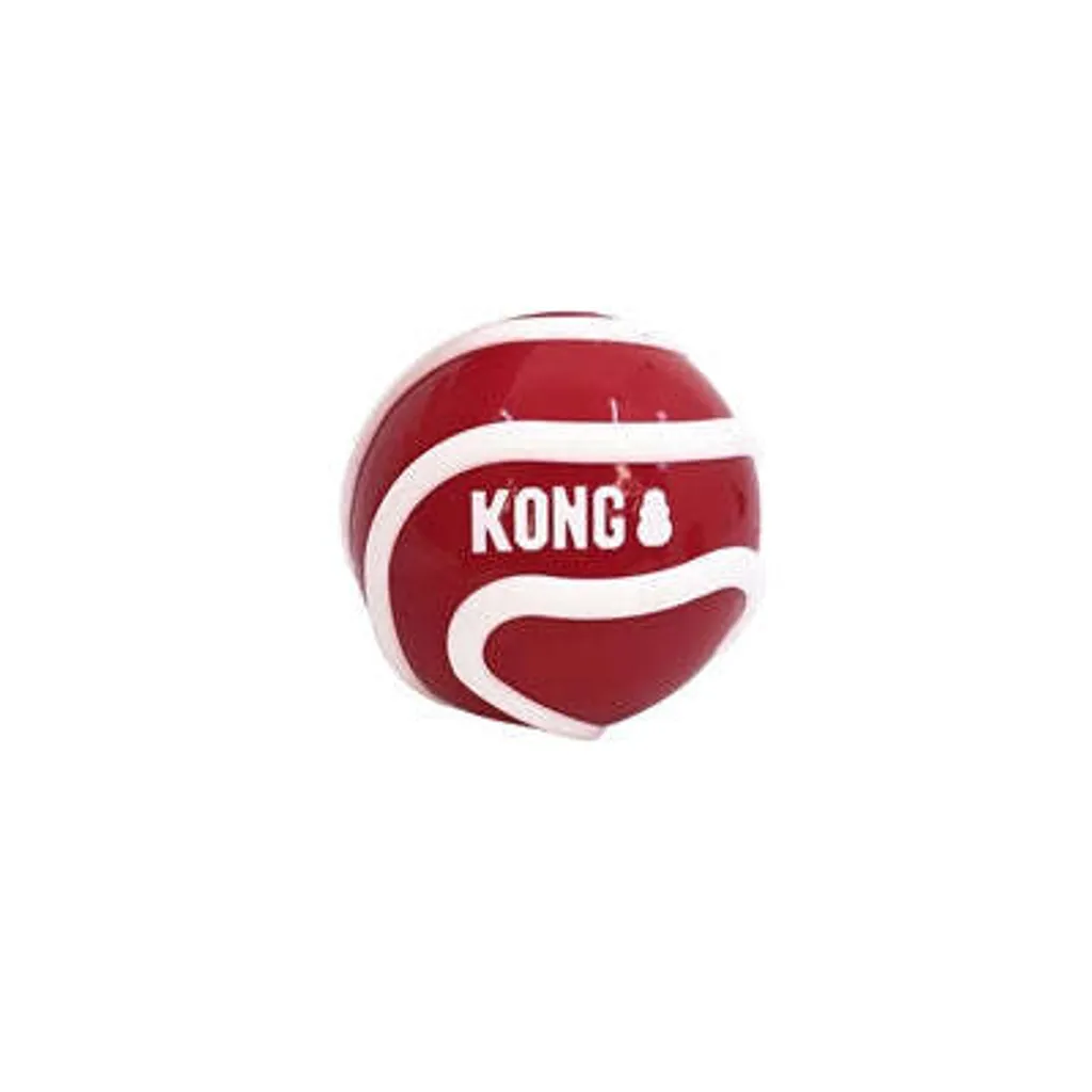 KONG Signature Ball Taille L - Pack de 3 Balles de Jeu Ultra Résistantes