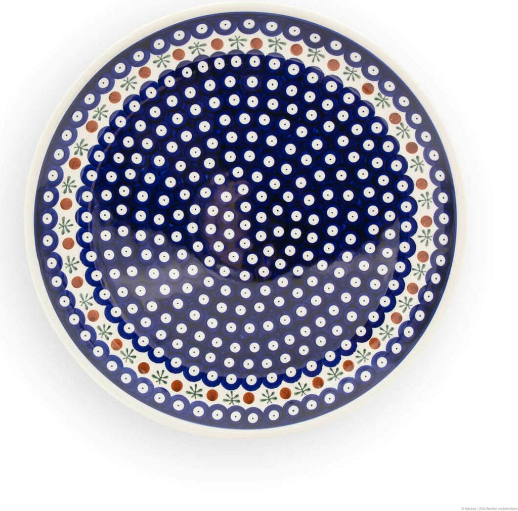 Original Bunzlauer Keramik Servierteller flach Ø 33 cm im Design 41