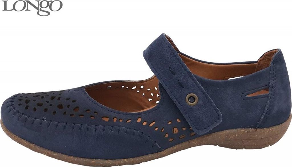 Longo Komfort Slipper Damen 333030313231 Blau 36 EU
