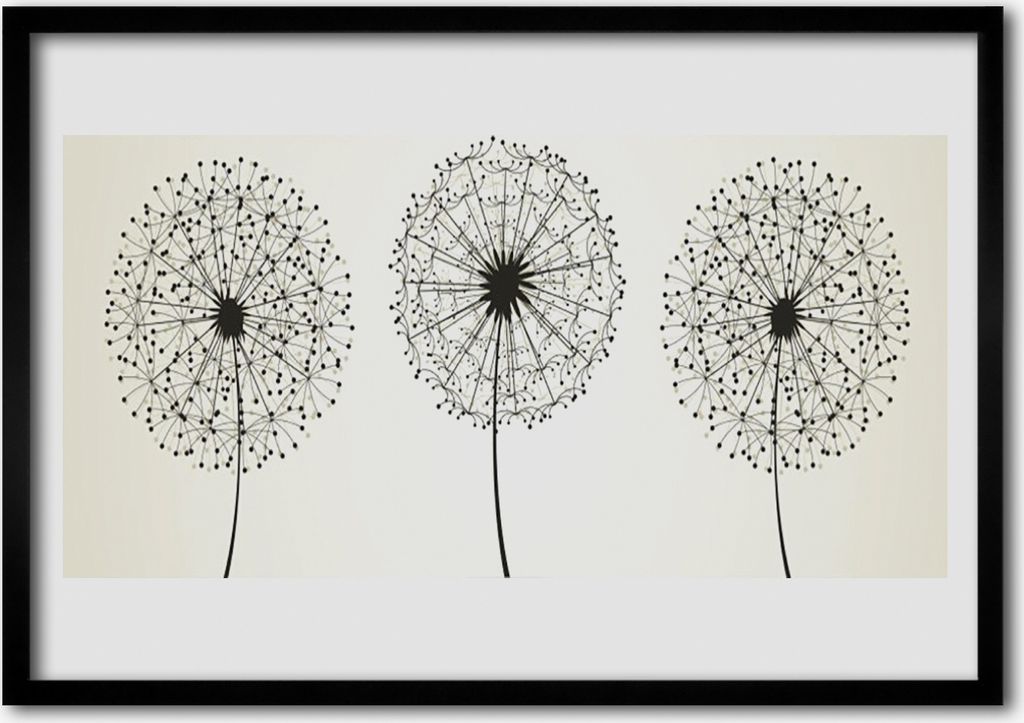 Bild 100x70 MDF-Rahmen Wandkunst Blumen Pflanzen Natur