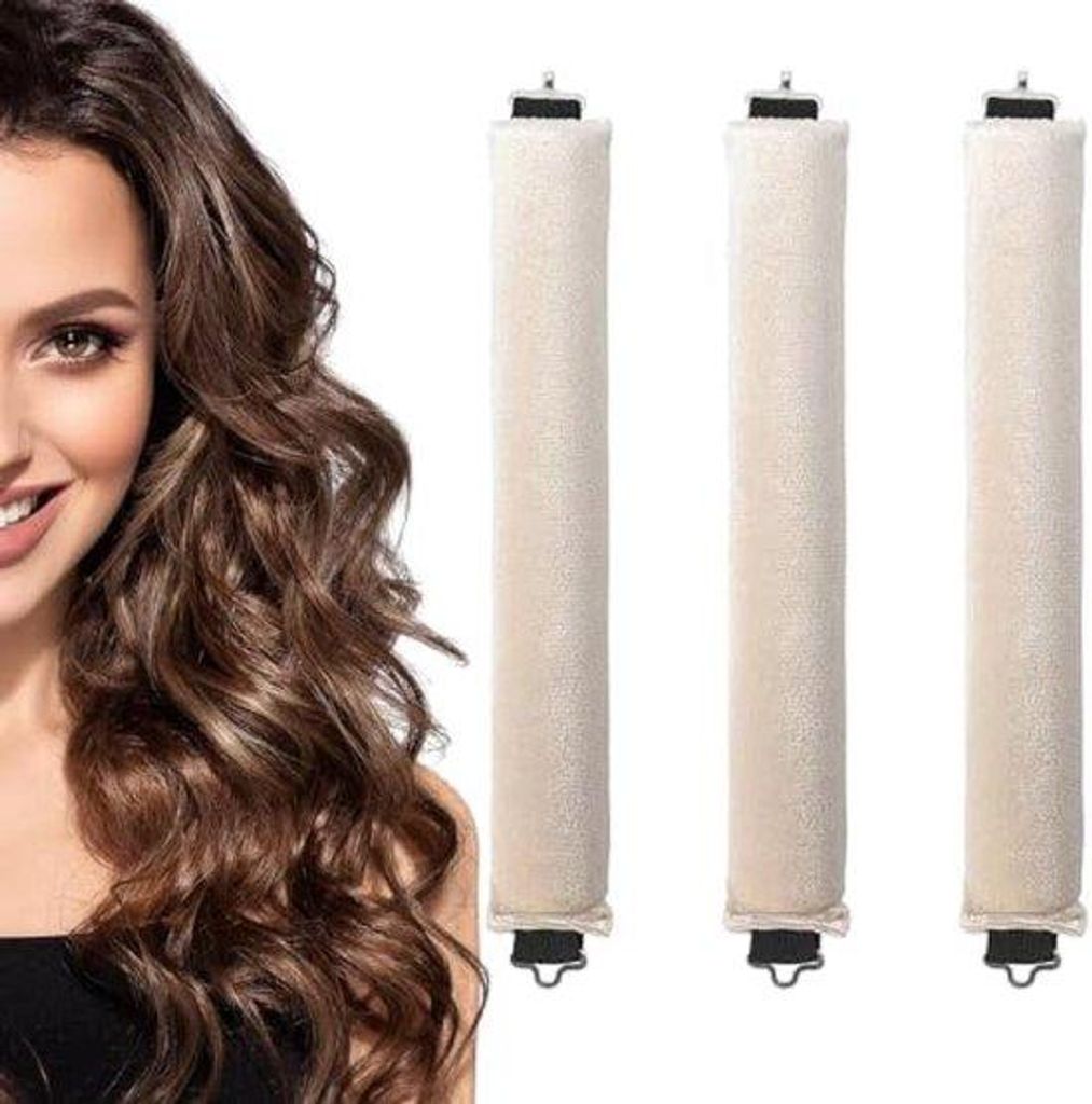 3 Stück Hitze-freie Krulspangen für lange und mittellange Haare, Krümmen ohne Hitze, Krulspangen für große Locken, weiche, flauschige, dicke, ...