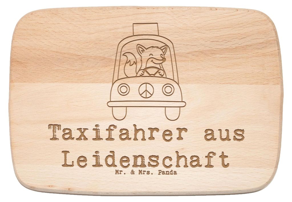 Mr. & Mrs. Panda Holzbrett Taxifahrer Leidenschaft - Transparent - Geschenk, Frühstücksbrett, Frühstücksbrettchen, schneidbrett, Holzbrettchen,...