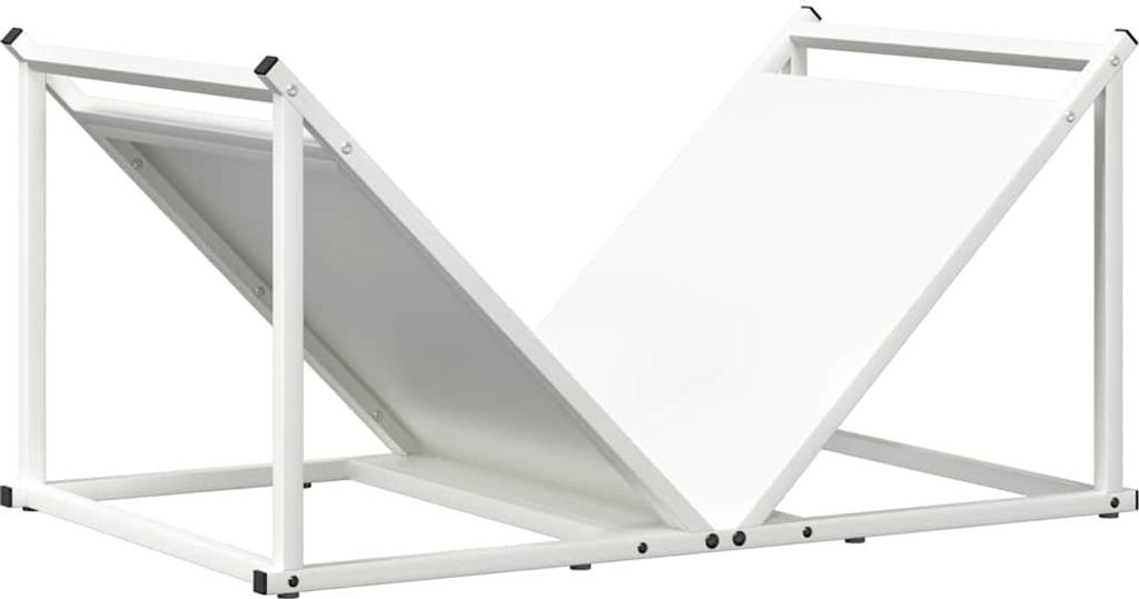 vidaXL Brennholzregal Weiß 70x43x34,5 cm Kaltgewalzter Stahl