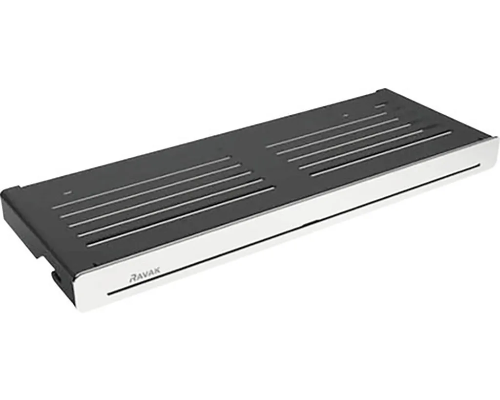 RAVAK Slim S Mensola Doccia Nera | Alluminio e Ottone Anticorrosione