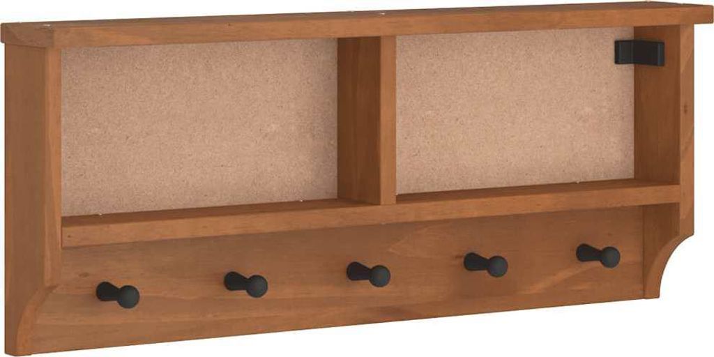 Wandgarderobe SANDNES 87x12x35 cm Massivholz Kiefer