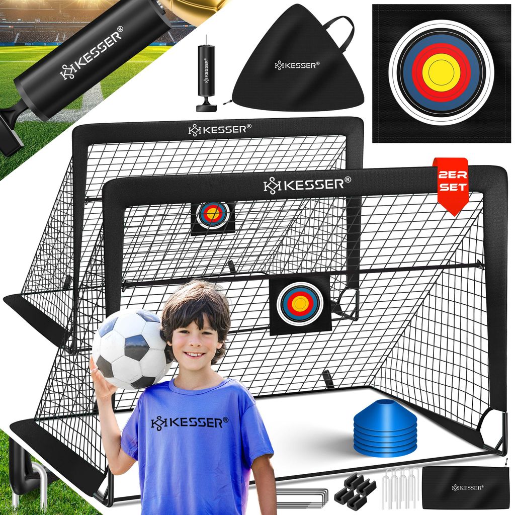 KESSER® : Ensemble de 2 buts de football, antidérapants, Image du produit 