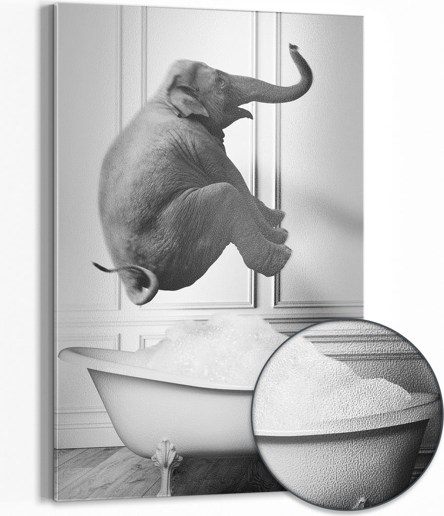 DEQOART Magnettafel Metall 40x60 cm 'Schwereloses Bad' Whiteboard Pinnwand Büro